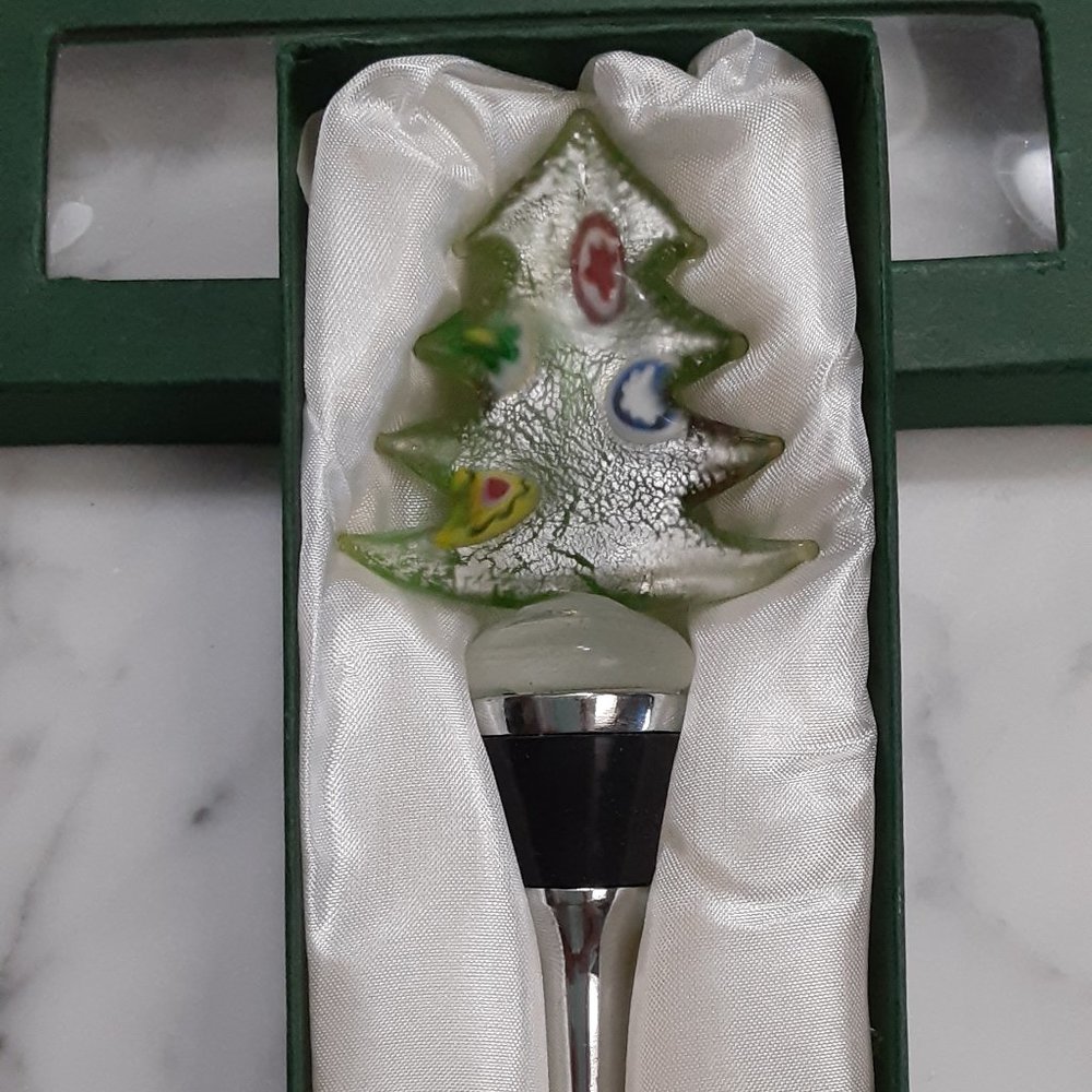 Murano Glass Wine Stopper NWT BEAUTIFUL